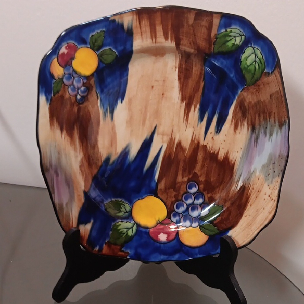 Vintage H&K Tunstall Autumn Fruits Hand-Painted Plate